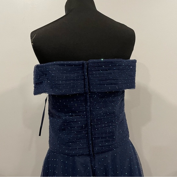 La Femme 28051 Tulle Off the Shoulder Beaded Gown 12 - Picture 5 of 6